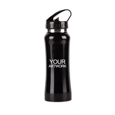 China Sustainable Customized Logo Stainless Steel Sports Water Bottle With Straw Lid for sale