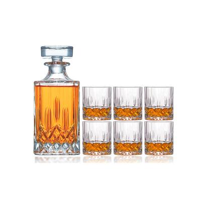 China New Classic/Postmodern Set 6pcs Whiskey Decanter And Whiskey Glass Set Gift For Men for sale