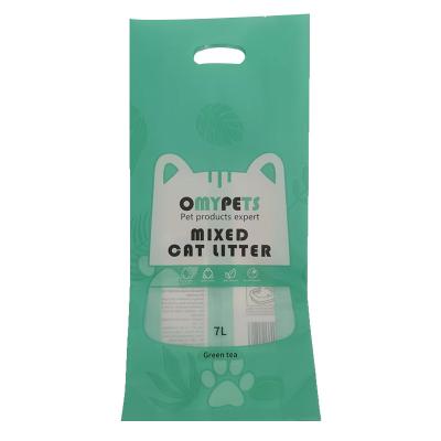 China Plastic Teardrop Notchesv Open Cat Litter Bagv Easy Seal Hang Hole Moisture Proof Back Bag For vPacking for sale