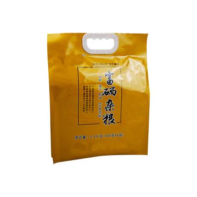 China Customized Vacuum Handle Plastic Packaging Moisture Proof Bag Printing Puncture Resistance for sale