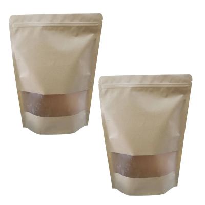 China Factory Wholesale Moisture Proof Spot Tea Nut Food Packaging Bag Thickened Aluminized Self-supporting Kraft Paper Self Seal Bag for sale