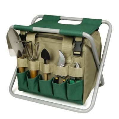 중국 Outdoor multifunctional garden tool folding stool portable small chair Maza small stool garden tool bag chair 판매용