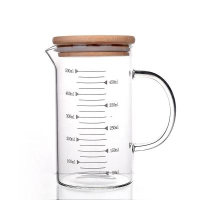 China Kitchen Glassware Tools Wine Glass Mug Borosilicate Glass Measuring Cups Set for sale