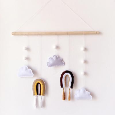 China Nordic style stick rainbow felt pendant home wall hanging wall decoration small fresh wall decoration à venda