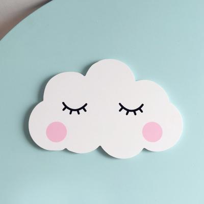 China INS hot Nordic style rabbit cloud wall hanging decor children's room wall stick home decoration with wood plastic technology for sale