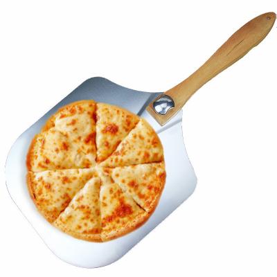 중국 Top Seller Amazons Wooden Handle Pizza Peel Box Large foldable aluminum pizza shovel detachable pizza cru 판매용