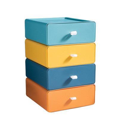 China Multi-layer Dormitory Organizing Storage Color PP Plastic Small Drawer Box for sale