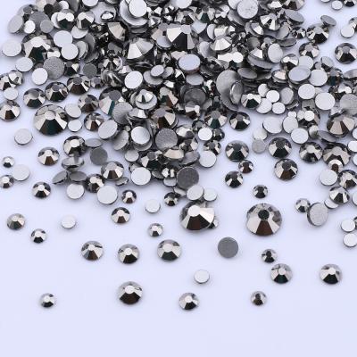 China Sizes SS4-SS20 Multi Colored Rhinestone Hot-fix Non Glitter Flatback Crystal Flatback Rhinestone 3D Round Nail Art Decorations for sale