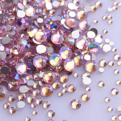 China Shiny Mixed Glass Nail Art Decorations Manicure Accessories Tool Sizes ab of Crystal Multicolor Crystal Nail Rhinestones for sale