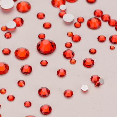 China Wholesale Eco-Friendly Light Siam Glass Non HotFix FlatBack Rhinestones Mix Size SS3-SS20 For Clothing And Art Decoration for sale