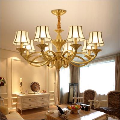 China Tiffin Shade 8 White Lights Classic European Style Gold Leaves Crystal Chandelier for sale