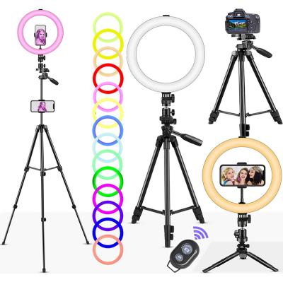 China Live Ring Light Lamp Tripod Stand Selfie Camera Phone Ringlight LED Ring Light Studio Photo Video Beauty Dimmable for Photography Lighting Self Make up for sale