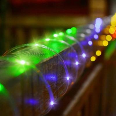 China 100leds Outdoor Constantly Lit / Flashing Twinkling Copper Wire String Solar Powered Led Fairy Lights String For Camping Lamp Party Christmas Tree Decor for sale