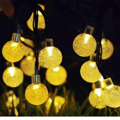 China Multi Mode Solar Globe String Lights Outdoor LED Bubble Crystal Ball Christmas Decoration Light for sale