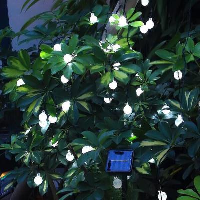 China Multi Fashion Outdoor Solar String Lights 30 LED Bubble Crystal Ball Holiday Party Decoration Fairy Lighting for sale