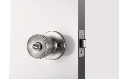 China Double Cylinder Keyed Entry Door Knob 70Mm Cylindrical Bolt 3 Keys for sale