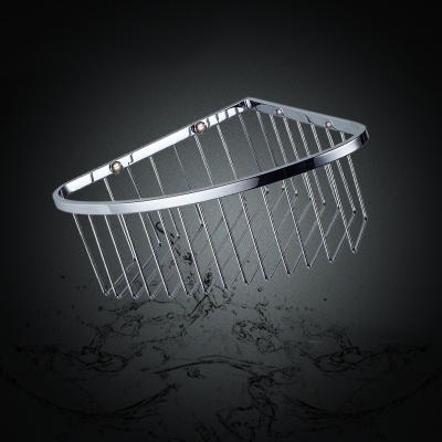 China 304 Stainless Steel Bathroom Accessory Corner Basket Shelf Single Layers for sale