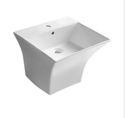 China Glossy Glaze Ceramic Wall Hung Basin , Vanity Ceramic Wash Basin for sale