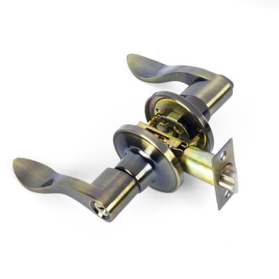 China Zinc Alloy Tubular Lever Antique Bronze Door Lock Handle Set Mortise Door Lock for sale