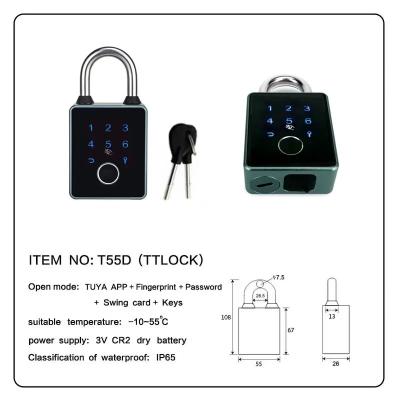 China resistente ao tempo Smart Keyless Touchscreen Bluetooth Padlock à prova d'água Para porta exterior à venda