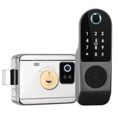 China Bluetooth Keyless Biometric Fingerprint Deadbolt Door Lock Waterproof for sale