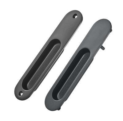 China Zinc Alloy Metal Sliding Door Handle Matte Black anti fraying for sale