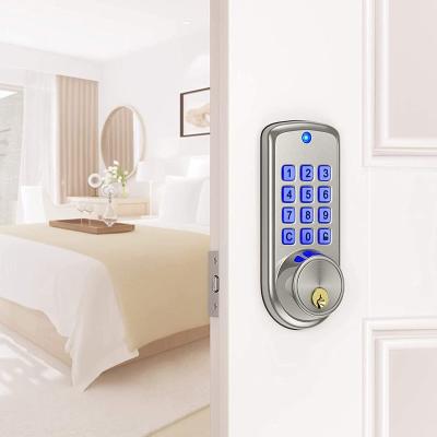 China Anti Peeping Electronic Keyless Deadbolt Lock With Backlit Keypad for sale