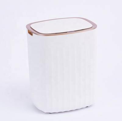 China Nordic Style 12L Viable Plastic Motion Sensor Trash Can Small Size Smart Waste Bin For Kitchen, Bathroom, Living Room for sale