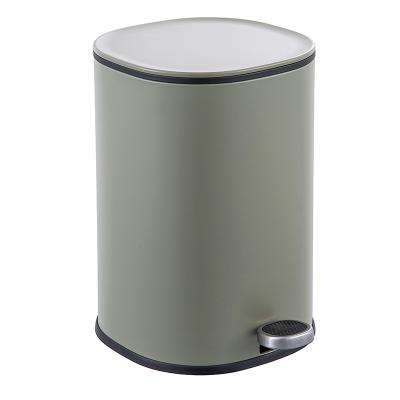 China Viable 5L Metal Waste Bin Waste Bin Stainless Steel Pedal Bins Foot Pedal Bin Foot Pedal Bin Wast Kick Bin for sale