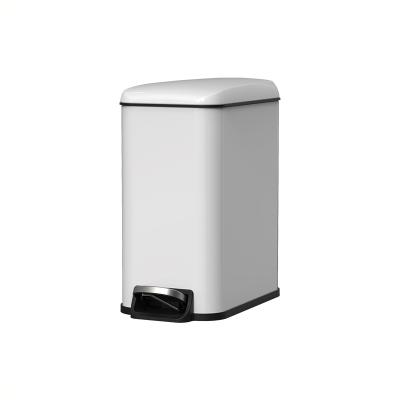 China Sustainable 5L Household Trash Bin With Cover Small Diaper Pail Sanitary Bins Metal Garbage Container for sale