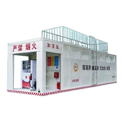 China 3.5~45ton HY Fuel Station Explosion Proof Mobile Fuel Station Skid-mounted Filling Station for sale