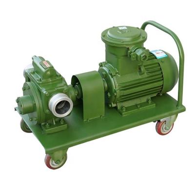 China Organic fuel industry KYB vane oil pump diesel engine transfer mobile self-priming rotary sliding oil pump for oil depot, station, gas station for sale