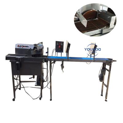 China Commercial sourcing machine 100cm factory price enrober chocolate conveyor belt line enrobing maquina de chocolate for sale