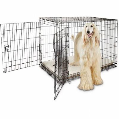 China China Breathable Double Layers Welding Wire Mesh Stainless Steel Metal Collapsible Commercial Dog Cage for sale