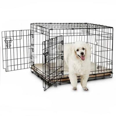 China Large Cheapest Commerical Welded Metal Retractable Multi Clear Stackable Pet Dog Cage Black Breathable for sale