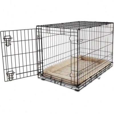 China Used Mat Kennel Pet Kennel Folding Dog Cage Breathable Stainless Medium Small Large Zunhua for sale