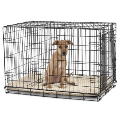 China Bully Green Breathable Heavy Duty Welded Luxury Strong Stainless Steel Collapsible Foldable Cute Dog Cage for sale