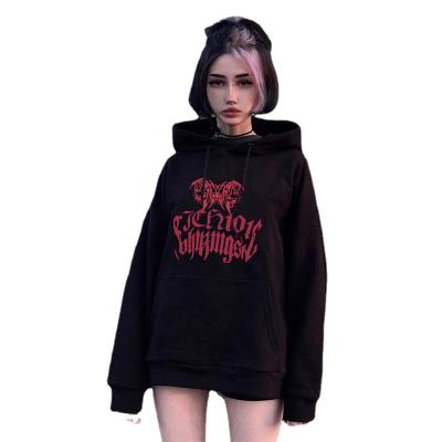 China Breathable Hood Women Lightweight Pullover Sleeve Cotton Sweater Women Pullover Letter Print Pullover Top Hoodie for sale