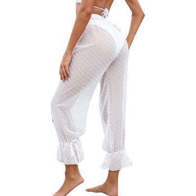 China Breathable Anti-exposure Chiffon Beach Pants Women Front Summer Beach Pants Printed Quick Dry Beach Pants for sale