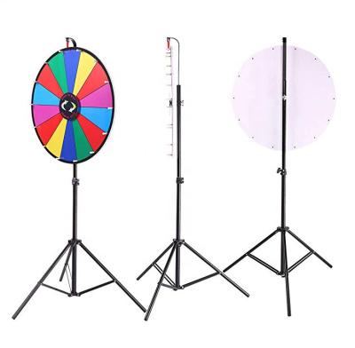 China Professional Fortune Spinning Game Lightweight Color Wheel With Folding Tripod Floor Stand 14 Slots for sale