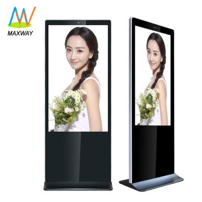 China Indoor LCD Digital Signage Android Wifi Floor Stand Advertising Video Monitor Totem Led TV 55 Inch Display Kiosk for sale