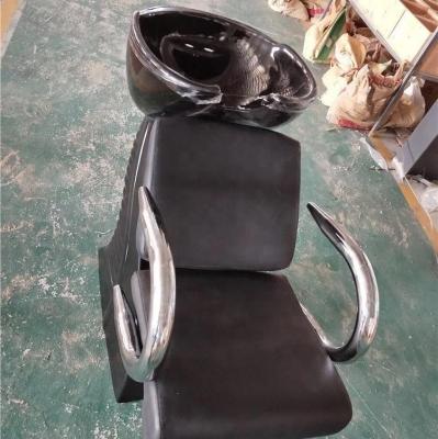 China Modern Lying Shampoo Bed For Barber Shop Hair Salon Equipment Washing Commercial Bascin Shampoo Chair Furniture for sale