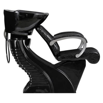 China Modern White Color Hair Salon Spa Wash Chair Shampoo Chair Leather Salon Furniture Barber Style Beauty for sale