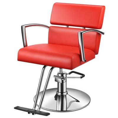 China Modern curler stuhl red leather barber chairs with equipment for salon barber shop for sale