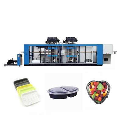 China Hotels Automatic Egg Tray Molding Machine PP Plastic 3 Stations Thermoforming Machine Supplier for sale