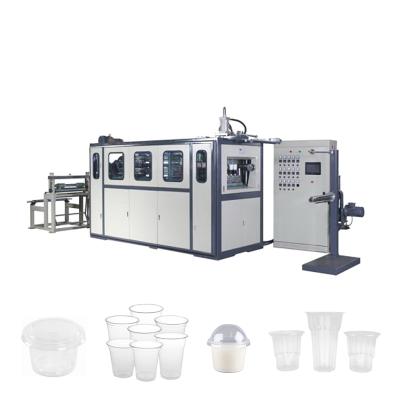 China Cost Hotels Factory Price Automatic Plastic Disposable Milk Cup Thermoforming Machine for sale