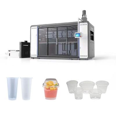 China Hotels Best Automatic Hydraulic Disposable PP Tea Cup Thermoforming Machine With CE Standard for sale