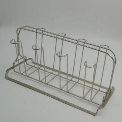 China Sustainable Custom Kitchen Metal Wire Glass Cup Storage Rack Rack for sale