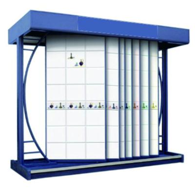 China Show Ceramic Tiles And Ceramic Slab Custom Rolling Stone Stainless Steel Mosaic Tile Display Rack for sale