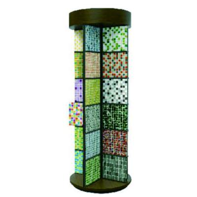 China Ceramic Tiles And Slab Retail Store Show Ceramic Custom Metal 4 Sided Rotating Tile Display Rack for sale